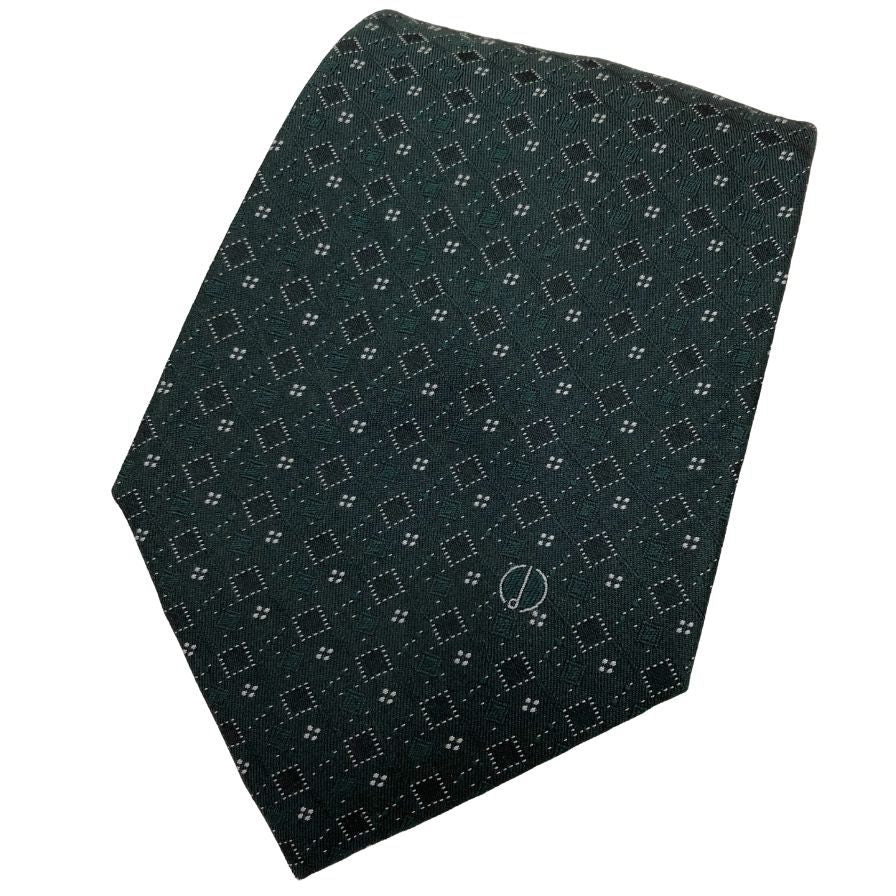 ☆未使用品☆ dunhill ダンヒル　ネクタイ　総柄　AD チェック　ロゴ 135188c28934aa819c3c0255bb2838