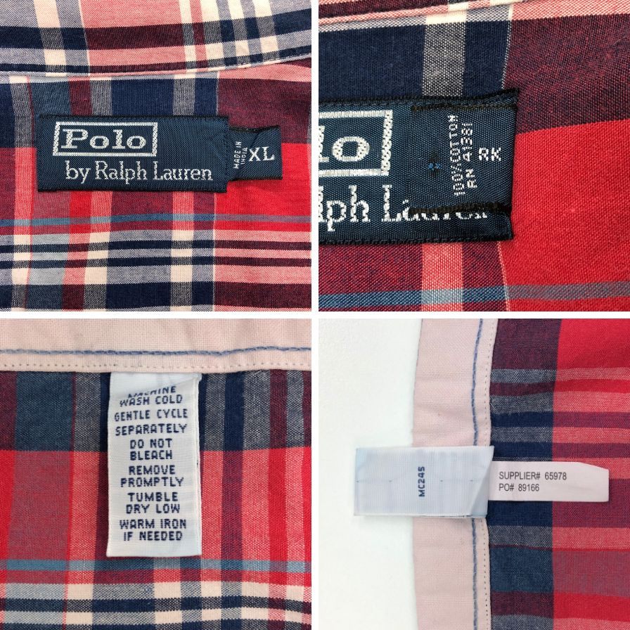 美品◆ポロ ラルフローレン 長袖シャツ チェック メンズ サイズXL POLO RALPH LAUREN 【AFB17】