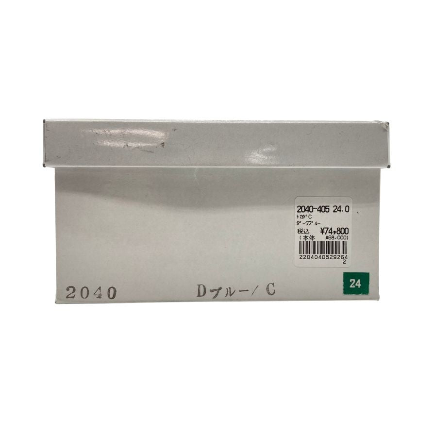 新宿屋 レザーサンダル レザー×リザード 2040-405 ブルー×ホワイト 24.0cm レディース shinjukuya 約24.0cm【7-6】