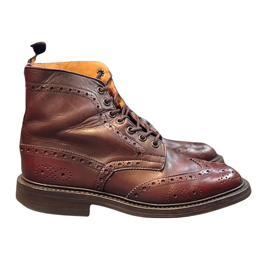 トリッカーズ ポールスミス カントリーブーツ M6178 レザー メンズ UK6 ダークブラウン Tricker's Paul Smith ブーツ 約24.5cm【LA】【中古】
