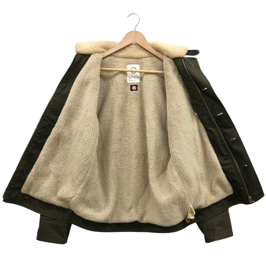 中古◆ヴィズヴィム ビズビム デッキハンドジャケット 襟ムートン 裏地ボア メンズ カーキ サイズM visvim 【AFA4】