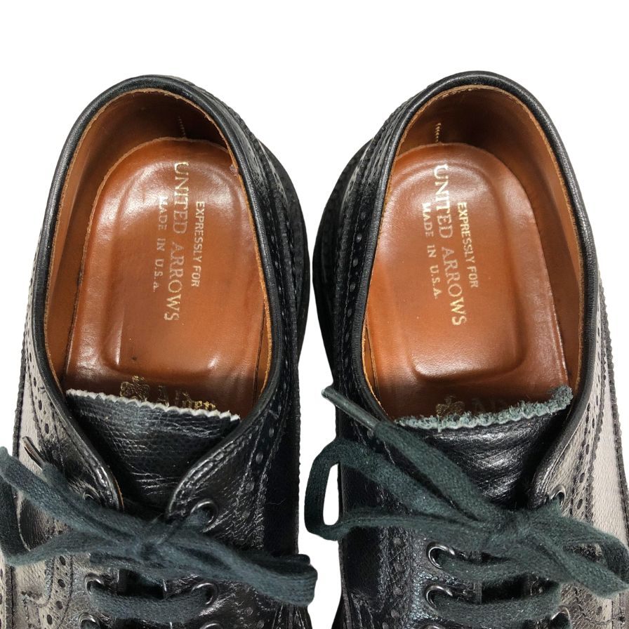オールデン ウィングチップ 97984 アルパインカーフ ブラック ユナイテッドアローズ別注 8サイズ ALDEN ビジネスシューズ 約26.0cm【LA】【中古】