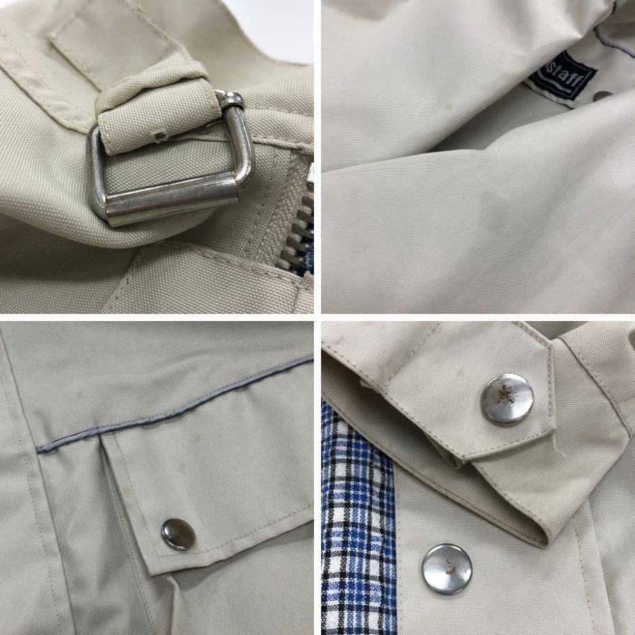 美品◆ベルスタッフ モーターサイクルジャケット ナイロン ベージュ メンズ サイズL Belstaff 【AFB1】