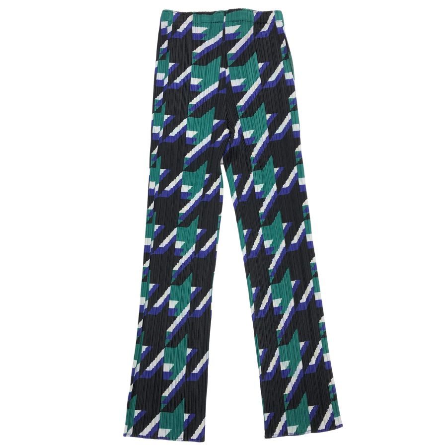 プリーツプリーズ パンツ 幾何学模様 サイズ3 PP11-JF713 PLEATS PLEASE ISSEY MIYAKE 【AFB10】