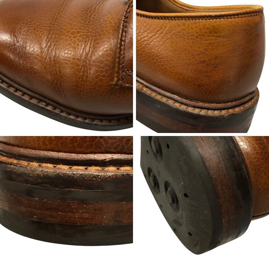 クロケット&ジョーンズ レザーシューズ セッジムーア シボ革 ブラウン サイズ7E CROCKETT&JONES SEDGEMOOR ビジネスシューズ 約26.0cm【LA】【中古】