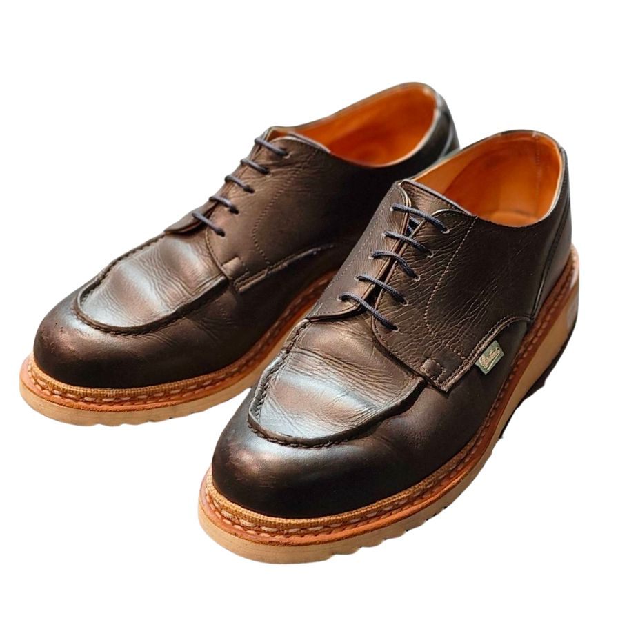 パラブーツ レザーシューズ エディション別注 シャンボード スポーツ ブラック メンズ サイズUK8 PARABOOT CHAMBORD ビジネスシューズ 約26.0cm【LA】【中古】