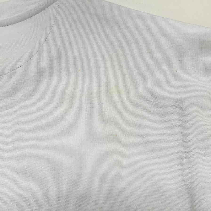 中古◆アルマーニ エクスチェンジ トレーナー 切替 刺繍 ロゴ クルーネック スウェット ホワイト メンズ サイズL ARMANI EXCHANGE 【AFB9】