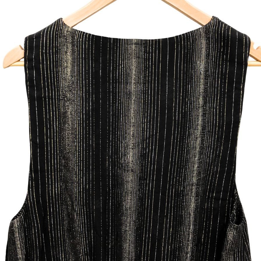 極美品◆サンローラン パリ ノースリーブ ワンピース シルク 2019 レディース サイズ42 ブラック SAINT LAURENT PARIS 【AFB13】