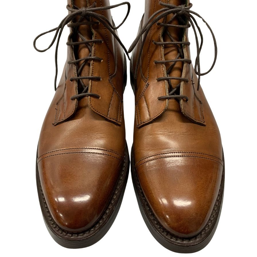 トリッカーズ レザーブーツ M7242 ストレートチップ レースアップ ブラウン メンズ サイズ8 Tricker's 約26.5cm【LA】