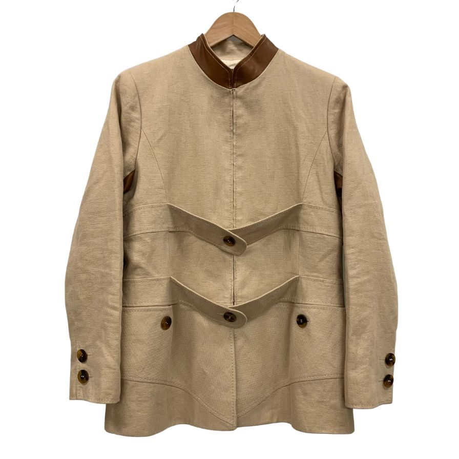 美品◆バレンティノ ジップアップジャケット ベージュ レディース サイズ8 VALENTINO 【AFB51】