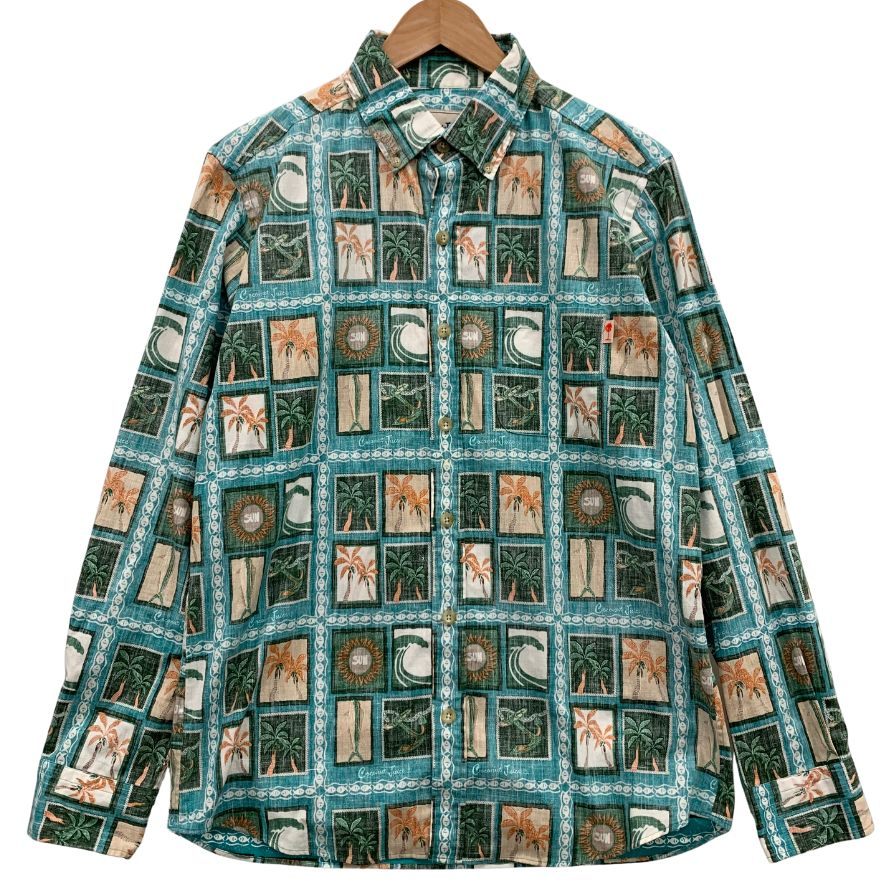 極美品◆ココナッツジュース 柄シャツ 長袖 メンズ サイズ M coconut juice 【AFB23】
