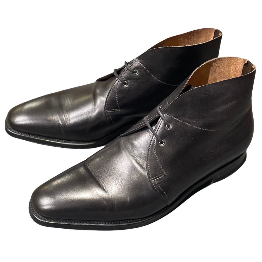 ジョンロブ レザーシューズ チャッカブーツ ロムゼイ2 ブラック メンズ UK6.5E JOHNLOBB ブーツ 約25.0cm【LA】【中古】