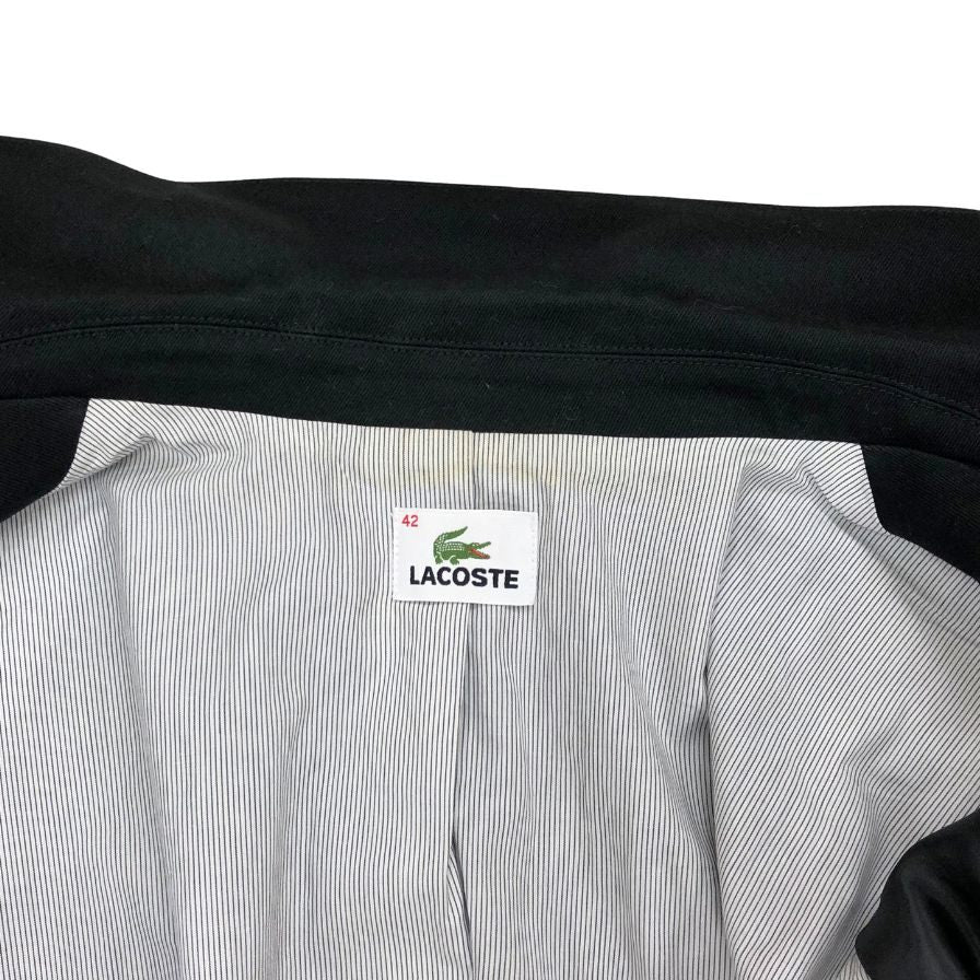 中古◆ラコステ ブレザー レディースサイズ42 ブラック LACOSTE 【AFB50】
