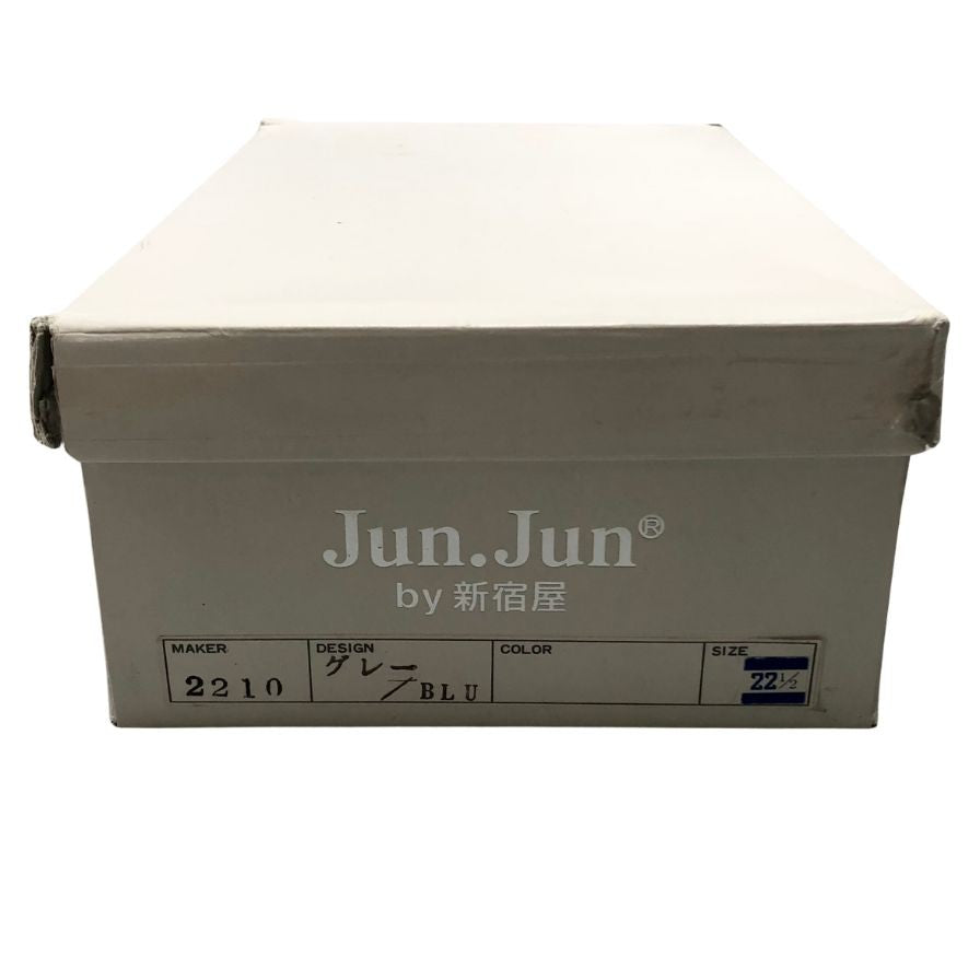 ジュンジュンバイ新宿屋 スニーカー 2210 レザー グレー ブルー レディース サイズ22.5 Jun.Jun by shinjukuya 約22.5cm【7-10】