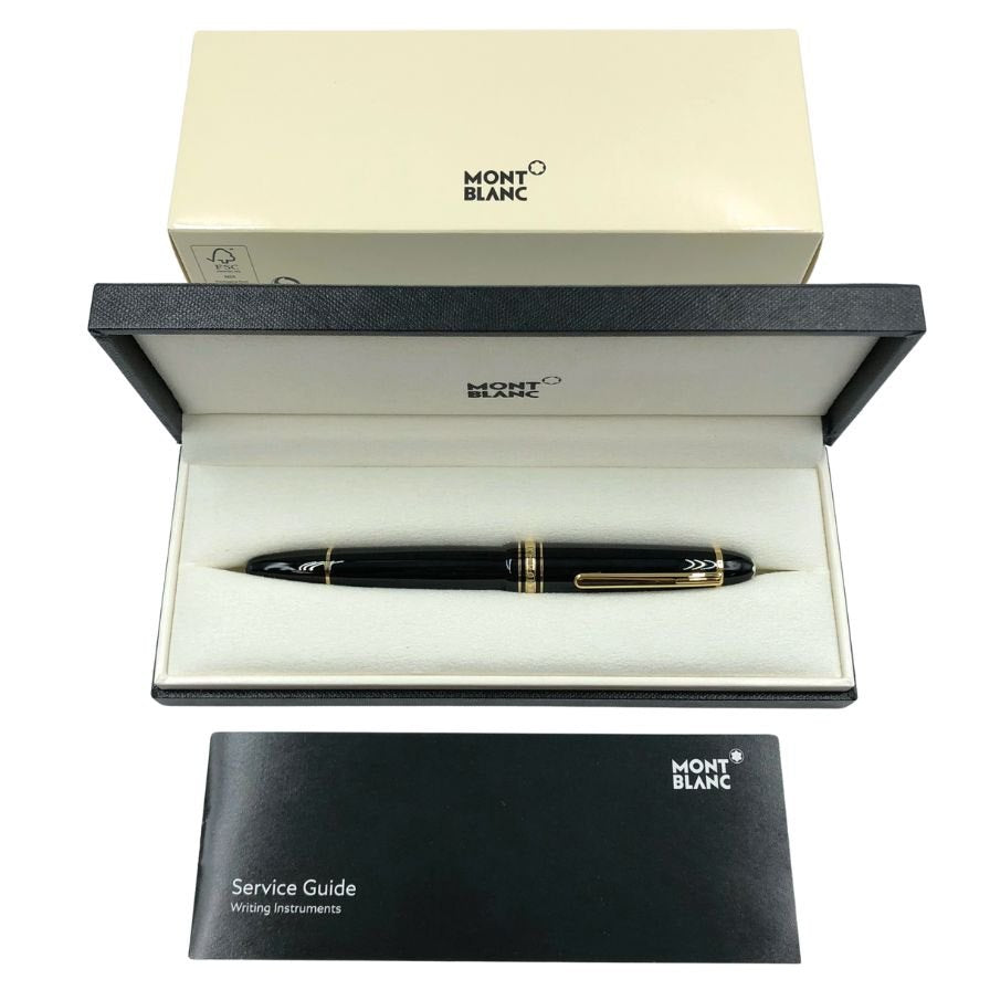 モンブラン 万年筆 マイスターシュティック No.146 ペン先14C ブラック ゴールド MONTBLANC【AFI18】