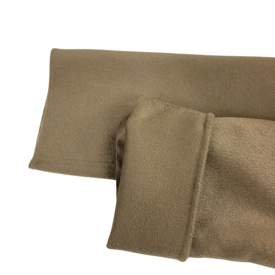 美品◆ハナエ モリ レディース スタンドカラー ボタンコート カシミア100% キャメル サイズ38 HANAE MORI 【AFA4】