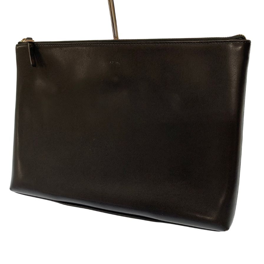 中古◆ポールスミス クラッチバッグ レザー ブラック メンズ Paul Smith【AFE5】