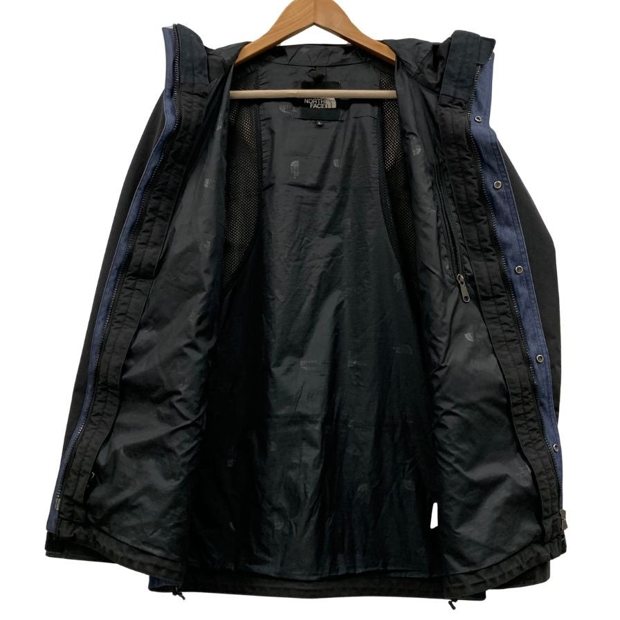 中古◆ザ ノースフェイス マウンテンライトジャケット デニム ゴアテックス NP12032 サイズL ブラック×ネイビー メンズ THE NORTH FACE 【AFA24】