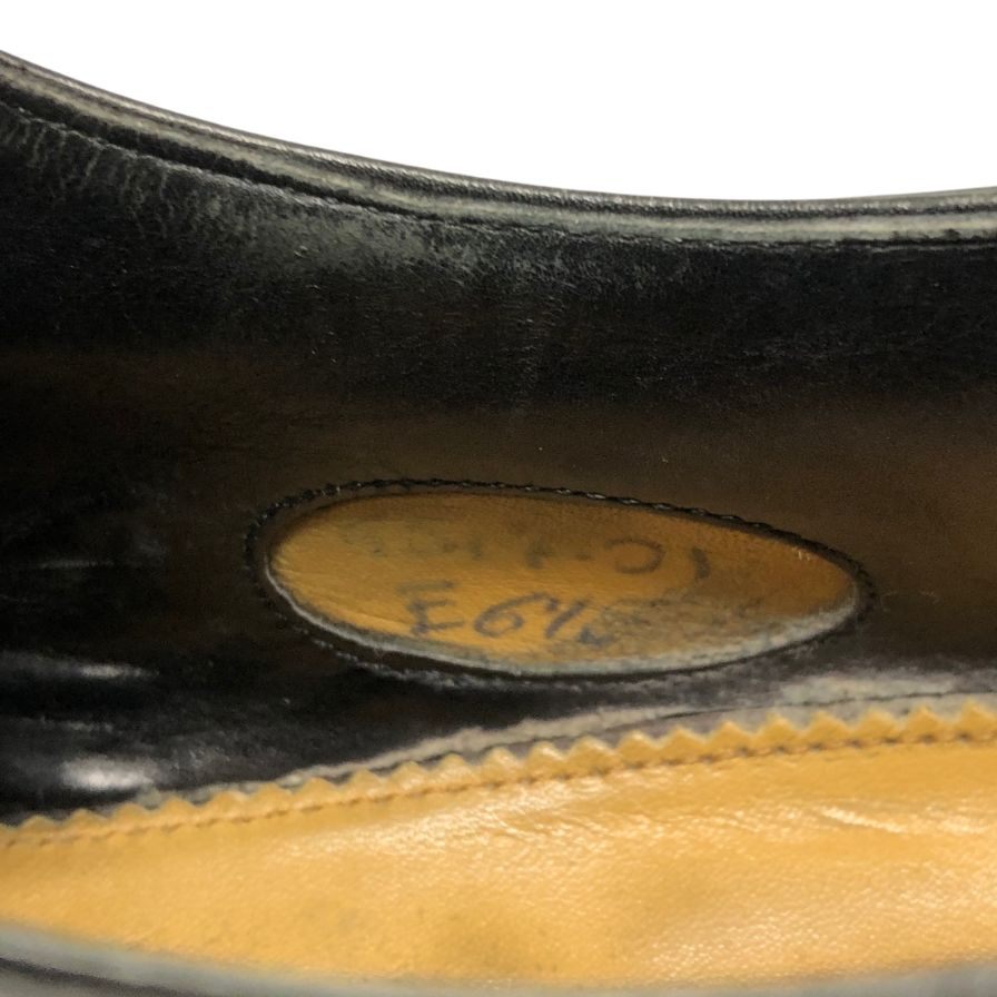 サントーニ レザーシューズ 51071 Uチップ メンズ サイズ6.5 ブラック Santoni 約26.5cm【AFC44】