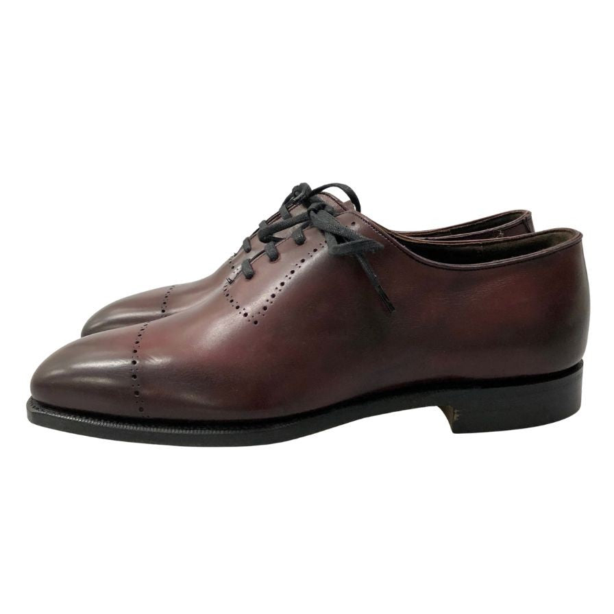 グレンソン レザーシューズ クォーターブローグ 内羽根 英国製 バーガンディ メンズ サイズ5.5E GRENSON ビジネスシューズ 約24.0cm【LA】【中古】