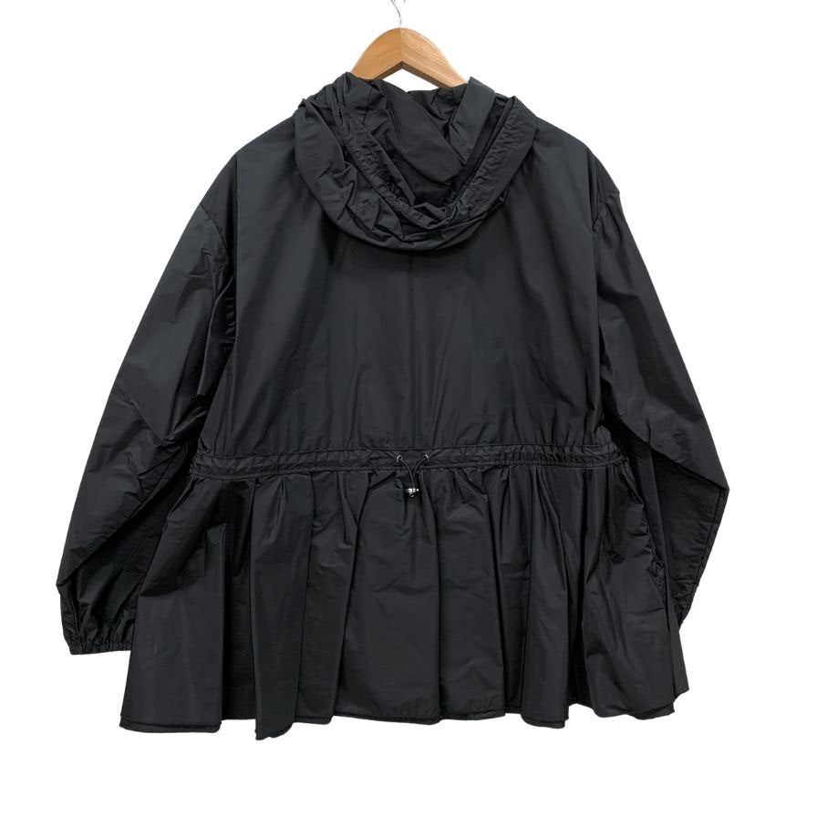 美品◆モンクレール 19SS ナイロンジャケット SARCELLE GIUBBOTTO フリル ブラック レディース サイズ2 MONCLER 【AFB38】