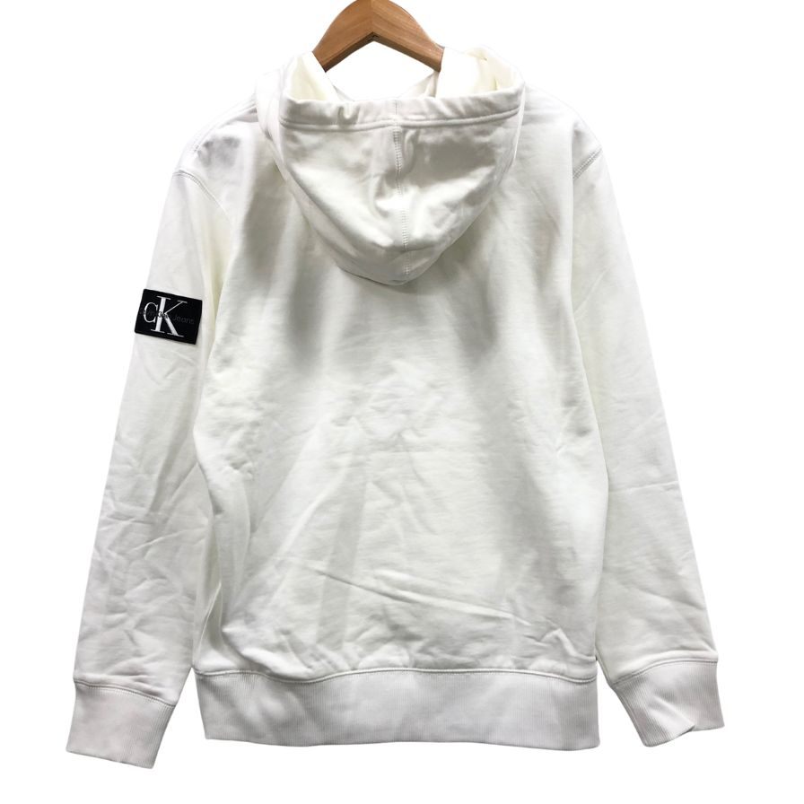 未使用◆カルバンクラインジーンズ プルオーバーパーカー 24AW J30J323430 サイズL メンズ ホワイト Calvin Klein Jeans 【AFB10】