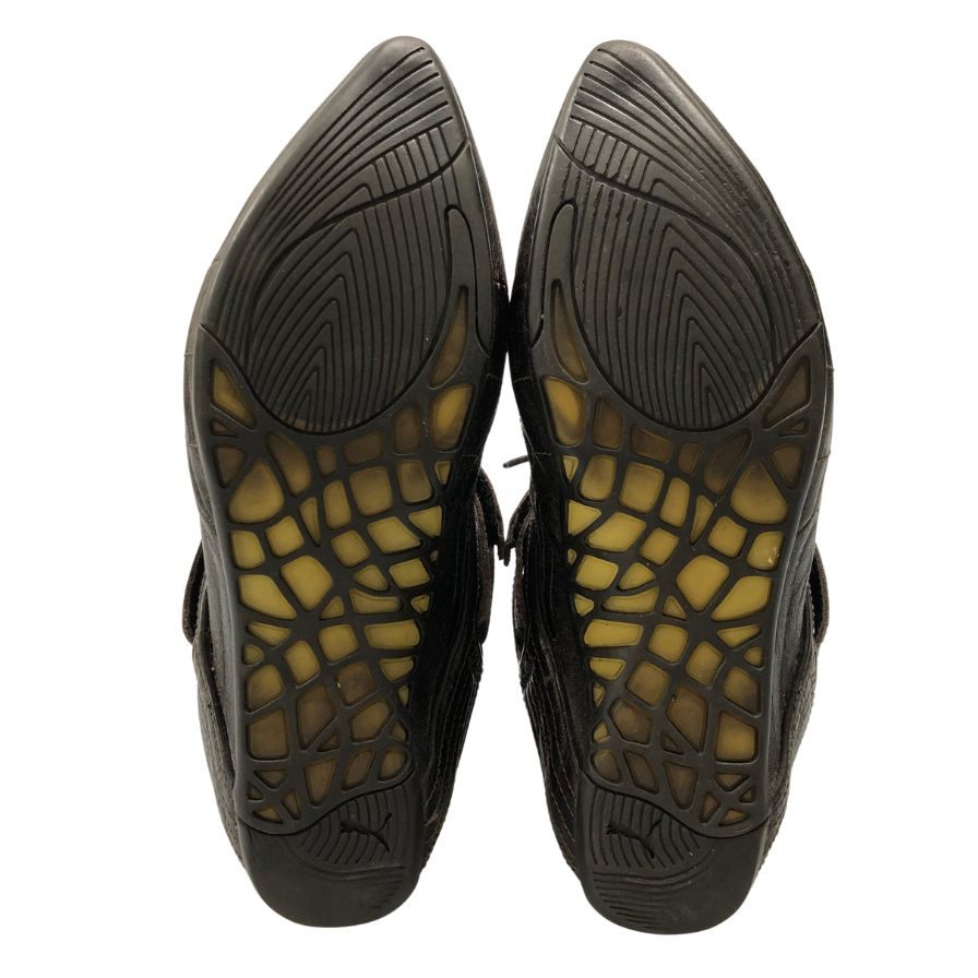 プーマ アレキサンダーマックイーン スニーカー レザー ハイカット ベルクロ 345579 ブラウン メンズ サイズ26cm PUMA ALEXANDER McQUEEN 約26.0cm【AFC33】