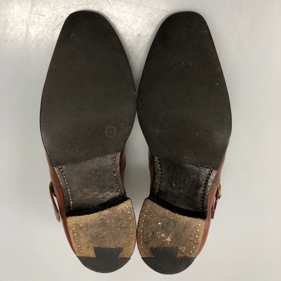 チーニー シングルモンク ブラウン UK7 メンズ CHEANEY 約25.5cm【AFC4】