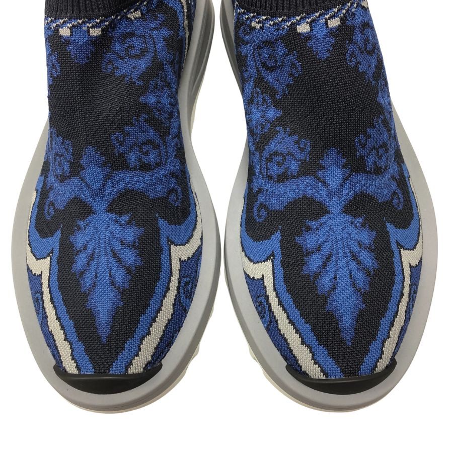 エトロ スニーカー SCARPA DONNA RUNNING JJ FONDO GOMMA 12123 ジャガード サイズ39 メンズ ブルー系 ETRO 約24.0cm【AFD5】