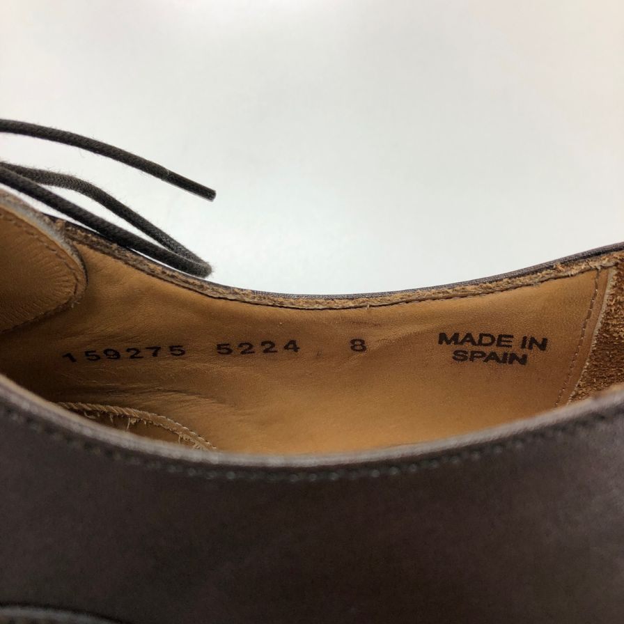 バーウィック レザーシューズ ストレートチップ 5224 ブラウン メンズ サイズ8 Berwick ビジネスシューズ 約26.5cm【LA】【中古】