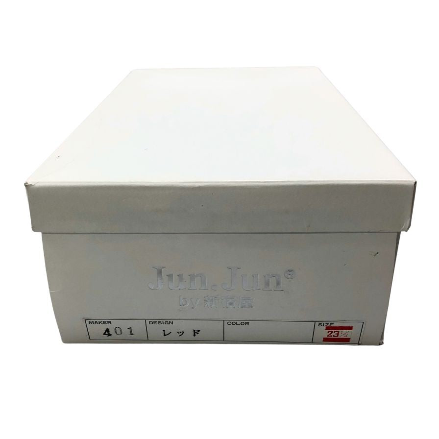 ジュンジュンバイ新宿屋 パンプス レザー 401 レッド サイズ23.5 レディース Jun.Jun by shinjukuya 約23.5cm【7-16】