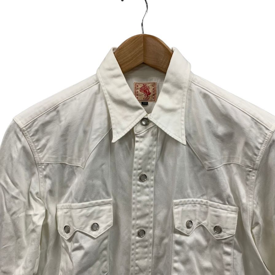中古◆ブライスランズ ウエスタンシャツ サイズ42 ホワイト Bryceland's 【AFB37】