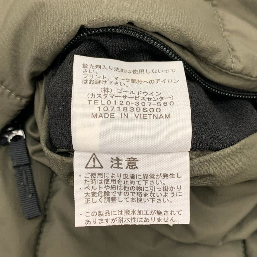 美品◆ザ ノースフェイス リバーシブル NY82180 ダウンジャケット フーディ メンズ カーキ ブラック サイズL THE NORTH FACE 【AFA21】