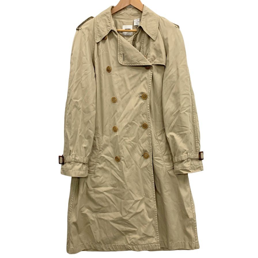 中古◆ダナキャランニューヨーク トレンチ コート レディース サイズS ブラウン DKNY 【AFB12】