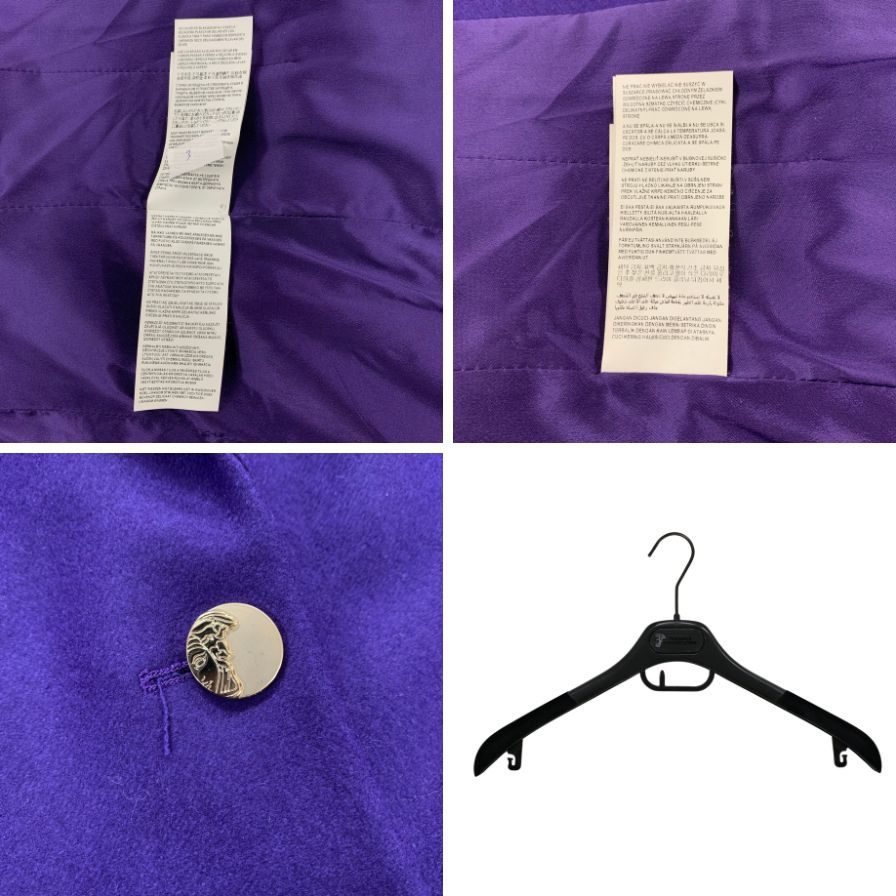 中古◆ジャンニヴェルサーチェ コレクション チェスターコート カシミヤ混 レディース サイズ38 パープル GIANNI VERSACE 【AFA2】