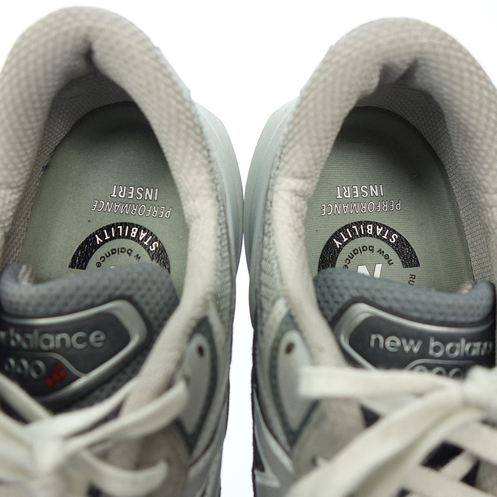 美品◆ニューバランス スニーカー 990V6 USA製 メンズ グレー サイズ27.5 M990GL6 NEW BALANCE【AFC44】
