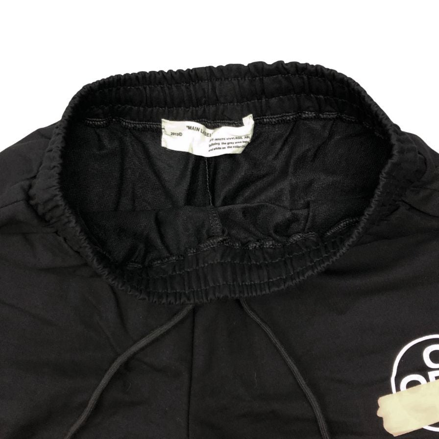 オフホワイト MAIN LABEL ショートパンツ コットン サイズM メンズ ブラック OFF-WHITE MAIN LABEL 【AFB37】