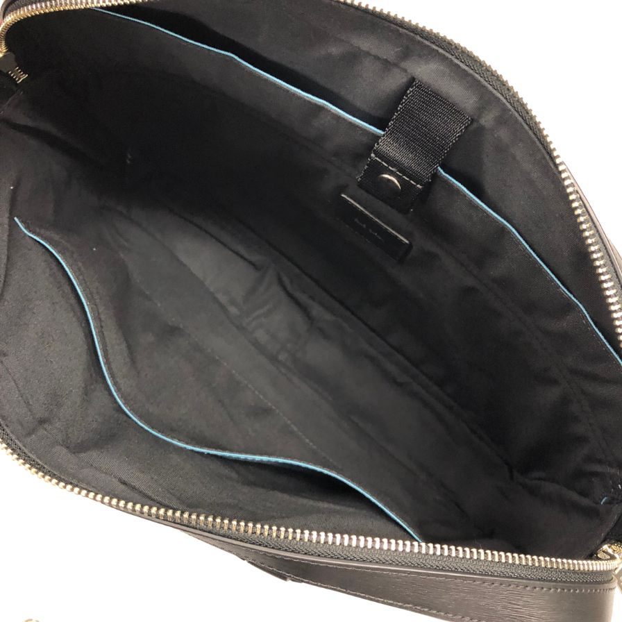 ポールスミス ストローグレインレザー 2way ビジネスバッグ ストラップ付 APS541 メンズ ブラック PaulSmith【AFE8】