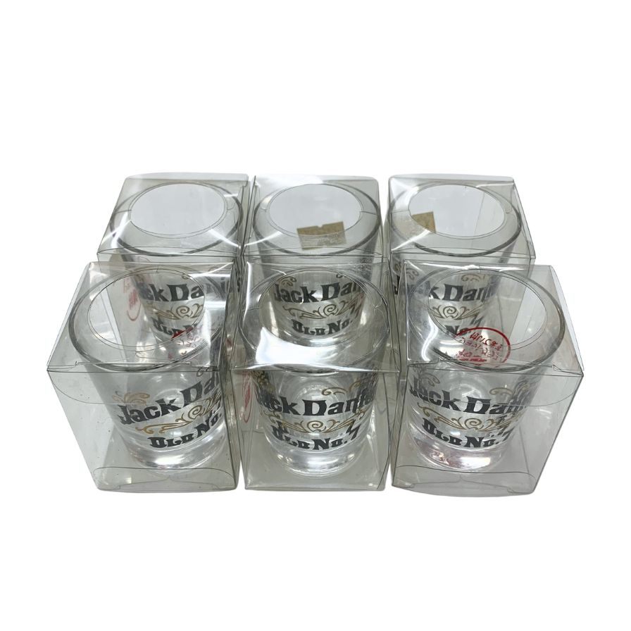 ジャックダニエル OLD No.7 ショットグラス 6個セット JACK DANIEL'S【AFI26】【中古】