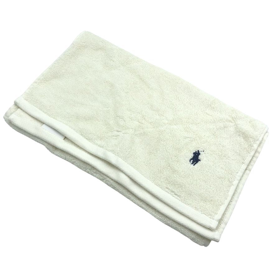 ラルフローレン フェイスタオル ホワイト パイル地 無地 ワンポイント 刺繍 RALPH LAUREN POLO