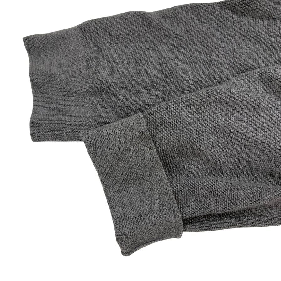 美品◆エルメネジルド ゼニア ハーフジップニット ウール カシミヤ メンズ サイズXXL グレー Ermenegildo Zegna 【AFB36】