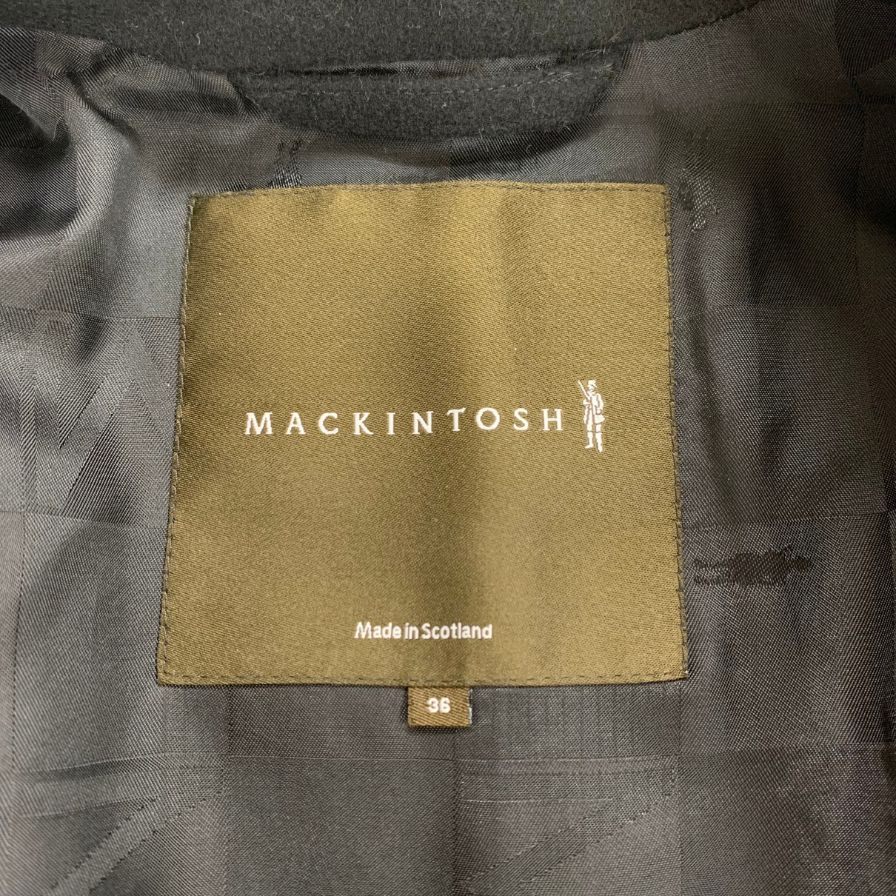 美品◆マッキントッシュ チェスターコート シルク混 ダブルボタン サイズ36 ブラック メンズ MACKINTOSH 【AFA7】