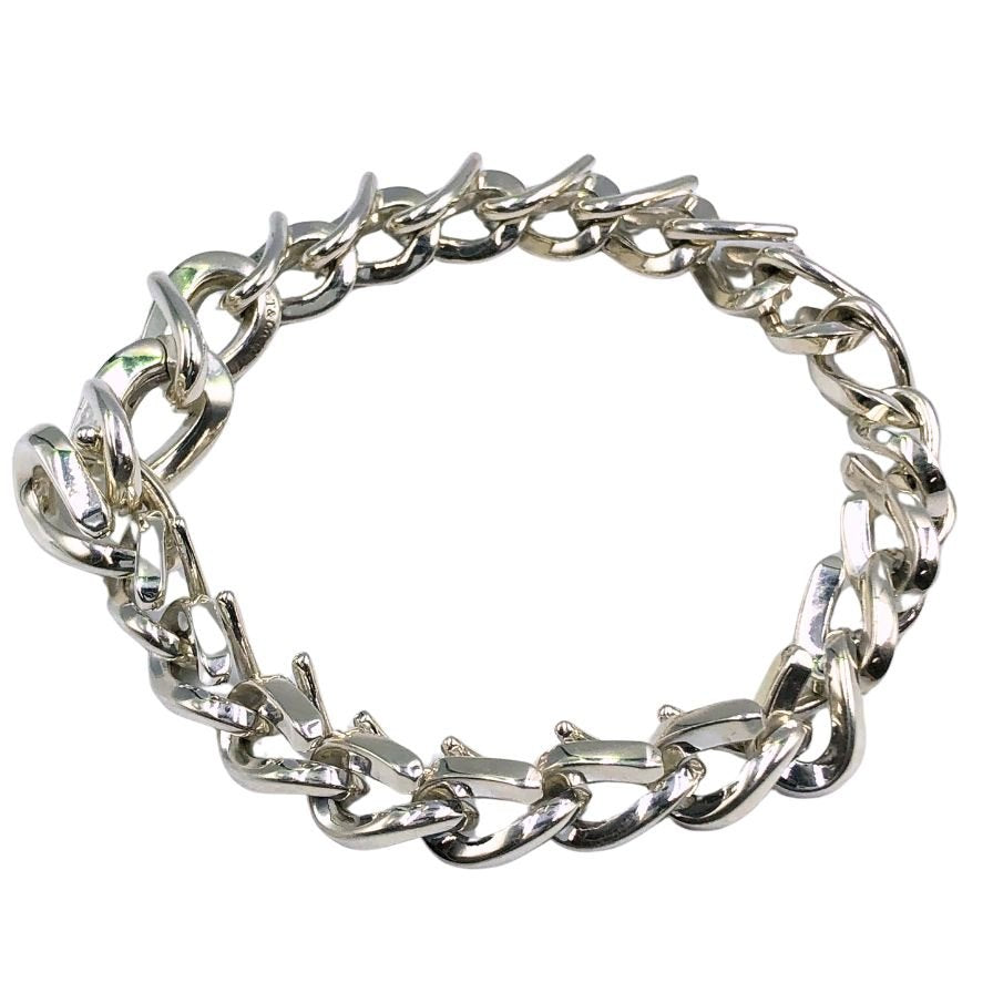 ティファニー ブレスレット フォージ チェーンリンク ミディアムリンク 22コマ メンズ Ag925 シルバー サイズL TIFFANY&Co FORGE MEDIUM LINK