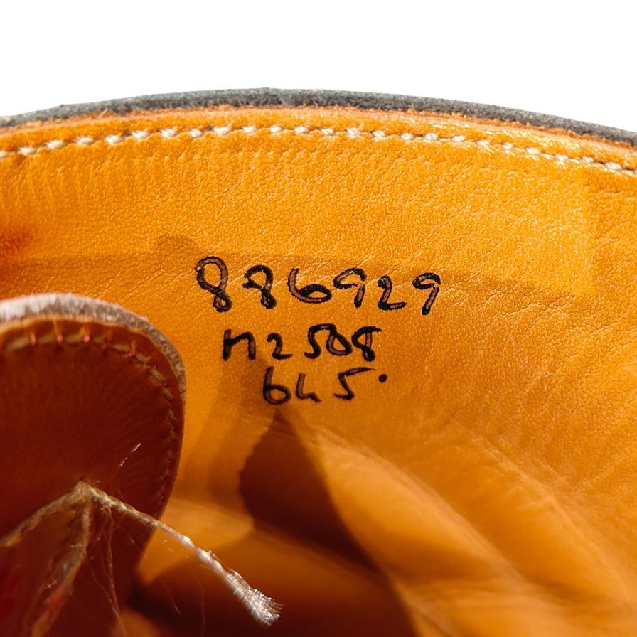 トリッカーズ レザーシューズ カントリーブーツ M2508 パターンオーダー 白赤黒 カーフスエードコンビ サイズ UK6.5 Tricker’s ブーツ 約25.0cm【LA】【中古】