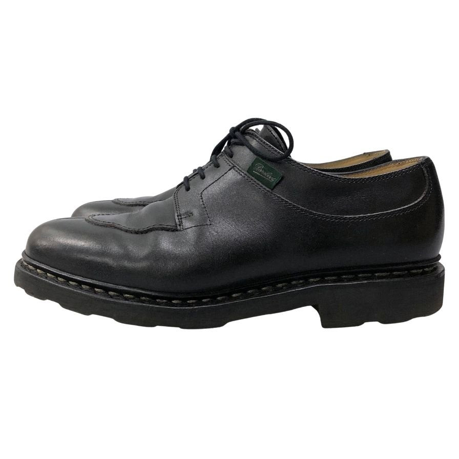 パラブーツ レザーシューズ Uチップ アヴィニョン ブラック リスレザー メンズ UK5.5 Paraboot AVIGNON ビジネスシューズ 約24.0cm【LA】【中古】