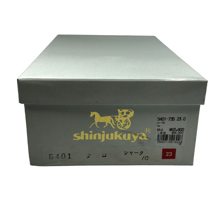 新宿屋 レザーパンプス シャーク 5401-735 ブラック 23.0cm レディース shinjukuya 約23.0cm【7-6】