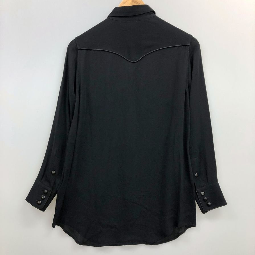 美品◆ダブルアールエル ラルフローレン ウエスタンシャツ ブラック メンズ サイズM相当 RRL RALPH LAUREN 【AFB46】