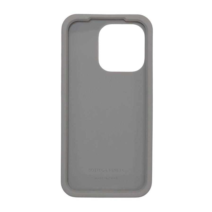 ボッテガヴェネタ iPhoneケース iPhone15Pro ラバー イントレチャート グレー系 BOTTEGA VENETA【AFI27】【中古】