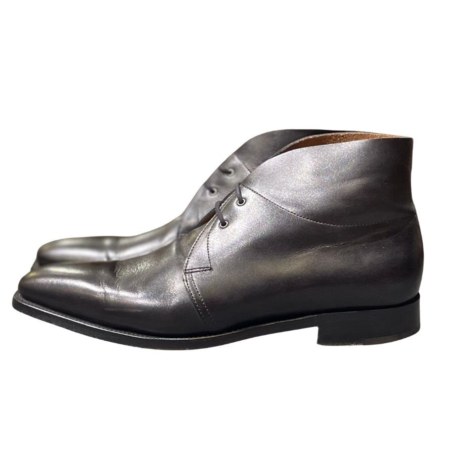 ジョンロブ レザーシューズ チャッカブーツ ロムゼイ2 ブラック メンズ UK6.5E JOHNLOBB ブーツ 約25.0cm【LA】【中古】