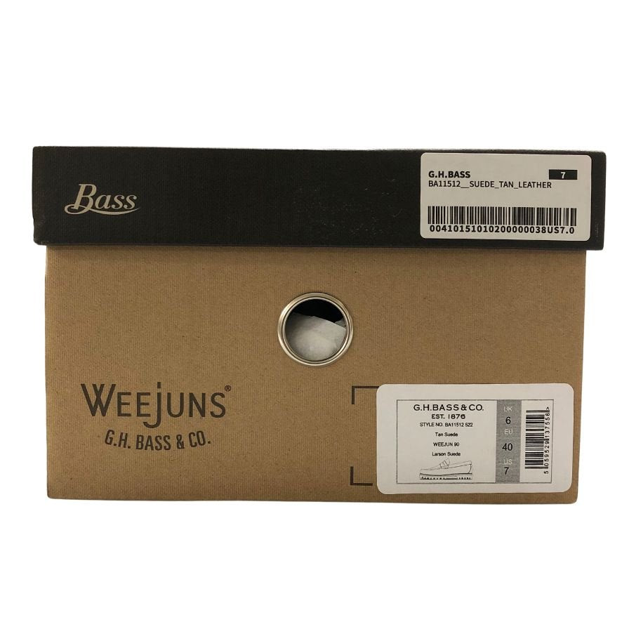 ジーエイチバス ローファー ウィージャンズ ラーソン スエード サイズ7 メンズ ブラウン G.H.Bass&Co. WEEJUNS LARSON ローファー 約25.0cm【LA】【中古】